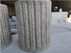 Butterfly Green Carved Column Stone Pillar