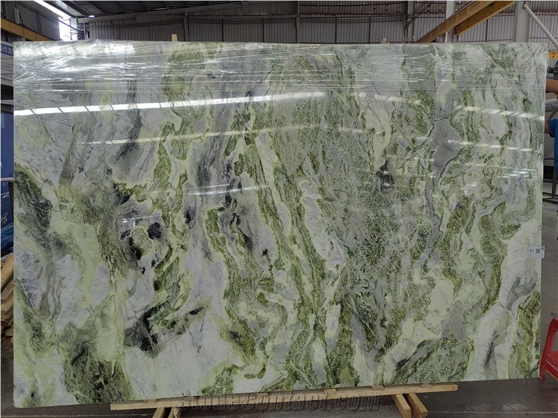 China Emerald Green Marble Slabs & Wall Tiles