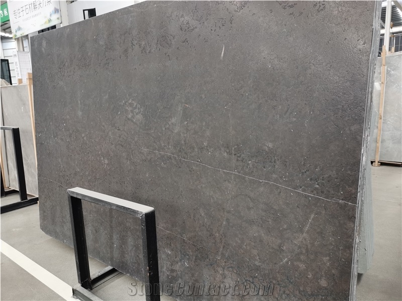 Hermes Grey Leathered Surface Finished Big Slab Marble Tiles