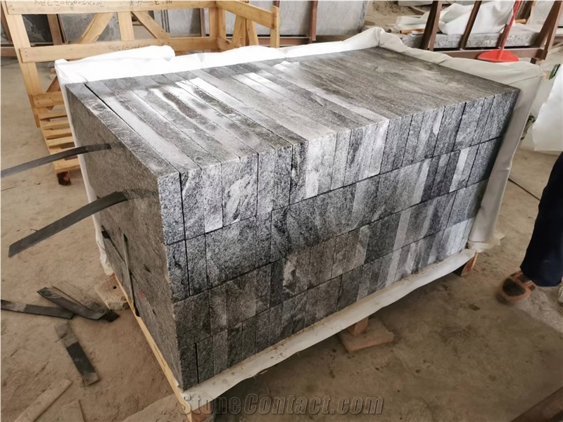 Nero Santiago Granite Chiseled Tiles Deck Pavers For Outdoor Pool