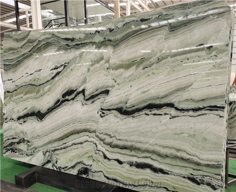 Nice Green Marble Slabs For TV Wall Background