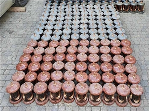 Grey Ukraine Granite Monumental Vases