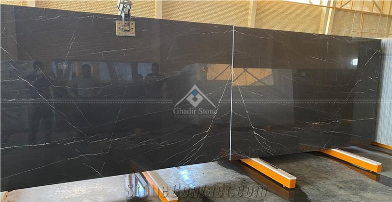 Book Matched Pietra Gray Marble Slab,