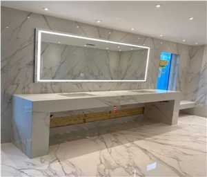Statuario Michelangelo Marble Master Bathroom Design