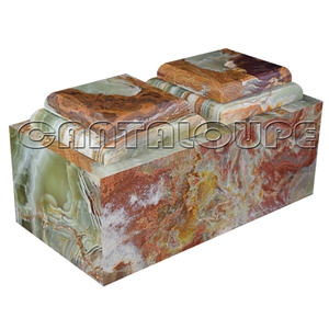 Box Companion Cremation Urn Green Onyx Natural