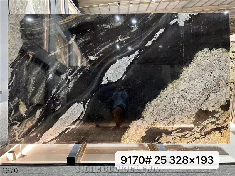 Brazil Black Storm Granite Ocean Slab In China Stone Market