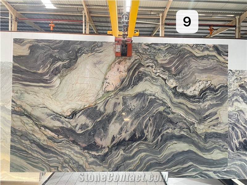 Cobalt Blue Quartzite Slab In China Stone Market