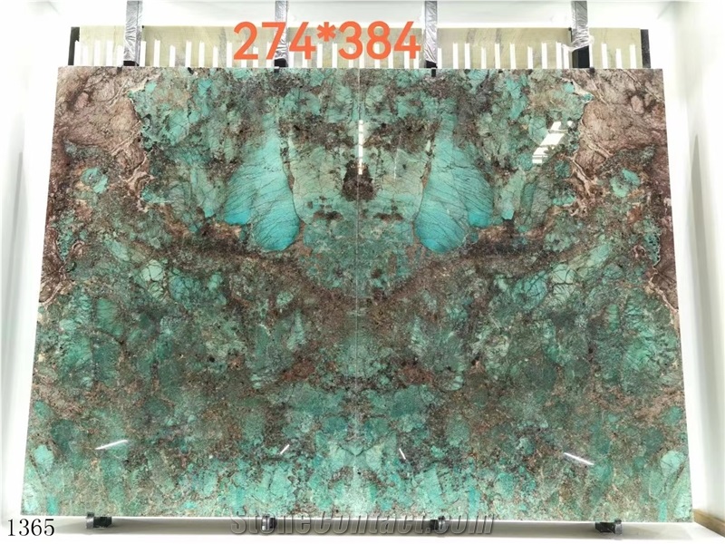 Luxury Amazon Green Quartzite Polished Slabs Tiles