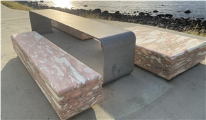 Norwegian Rose Marble Block, Norway Pink Marble
