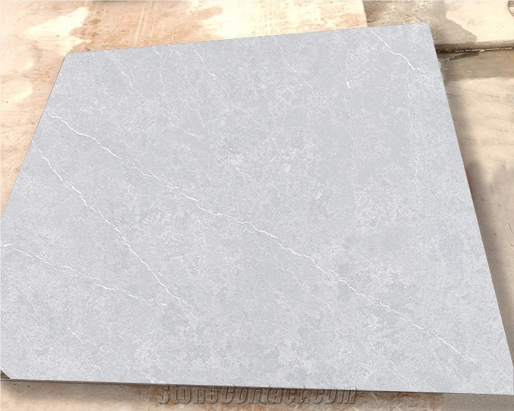 Hot-Sell Engineered Stone Silver Artificial Quartz Slabs