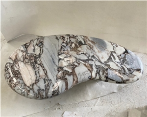 Luxury White Marble Coffee Table Solid Plinth Center Table