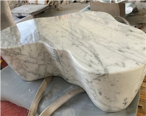 White Marble Natural Stone Coffee Table Stone Table
