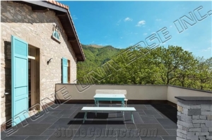 Antique Black Limestone Pavers