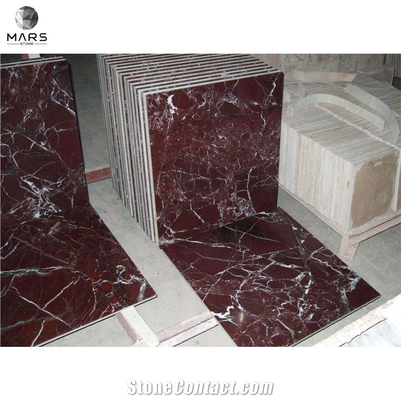 Turkey Rosso Lepanto Marble Slabs Antico Purple Floor Tiles