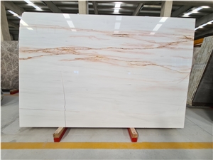 Rosso Venato White Marble Slabs