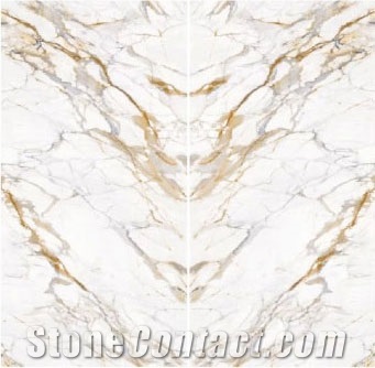 12MM Calacatta Platinum Sintered Stone Slab For TV Wall