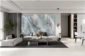 Icy Jade Porcelain Slabs For House Interior Decor