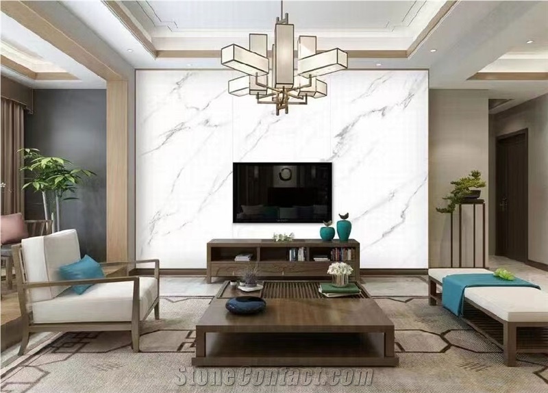 White Artificial Sintered Stone Slab For House Decor