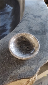 Grey Marble Soap Dish