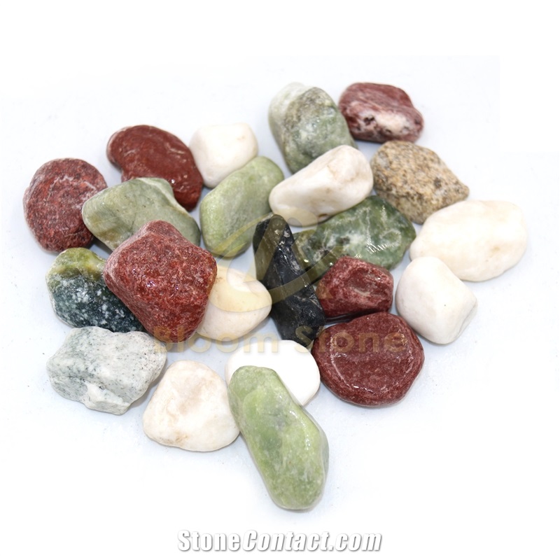 Polished Multicolored Gravel Pebbles, Washed River Stone From China