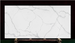 Beautiful Vein Calacatta Quartz Stone Slab