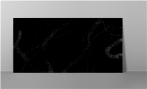 Black Color Calacatta Quartz Stone Slab