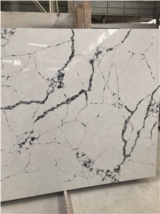 Calacatta Quartz Stone Grey Vein Top Sales Model