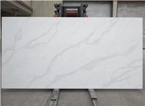 New Color Matching Cararra Quartz Stone Slab