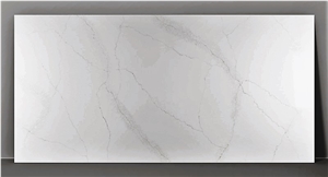 New Texture Calacatta White Quartz Slabs Z-8925
