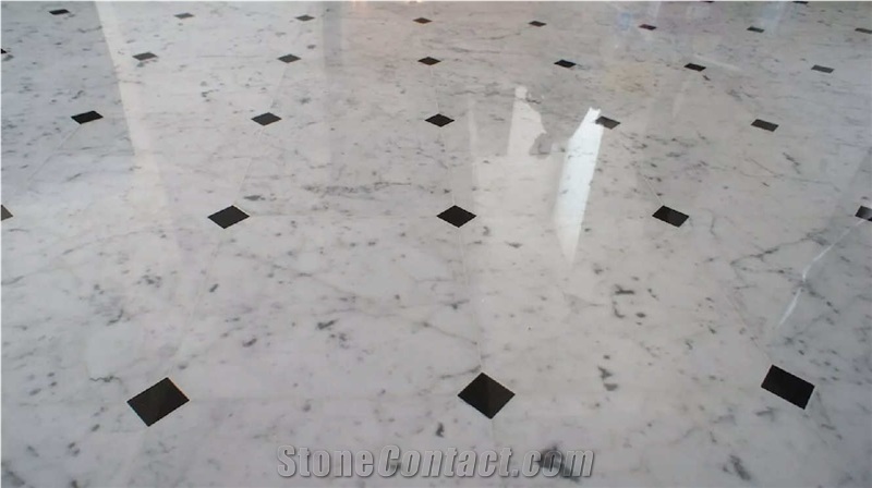 Bianco Carrara Marble Floor Tiles