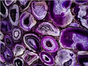 Purple Agate Semiprecious Stone Slabs