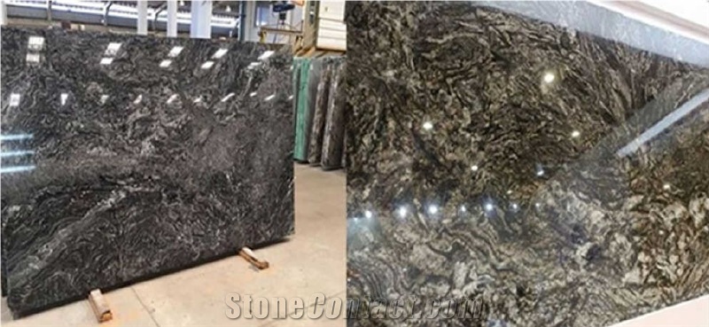 Lava Vechnni Granite Slabs, Black Forest Granite Slabs