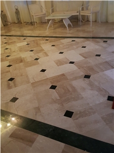 Marble Pattern Floor Application, Breccia Sarda Marble Tiles
