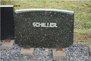 Blue Labrador Granite Gravestone