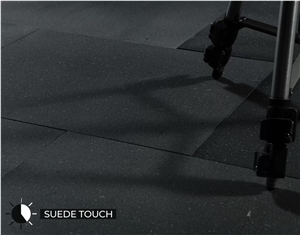 Smoky Black Basalt Suede Touch Floor Tiles
