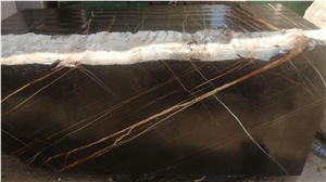 Bamboo Black Marble, Noir Aziza Marble Slabs