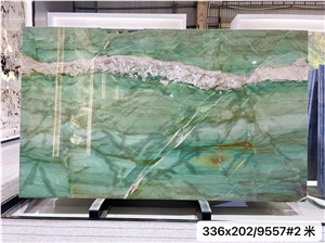 Green Whie Veins Natural Quartzite Slab Stone