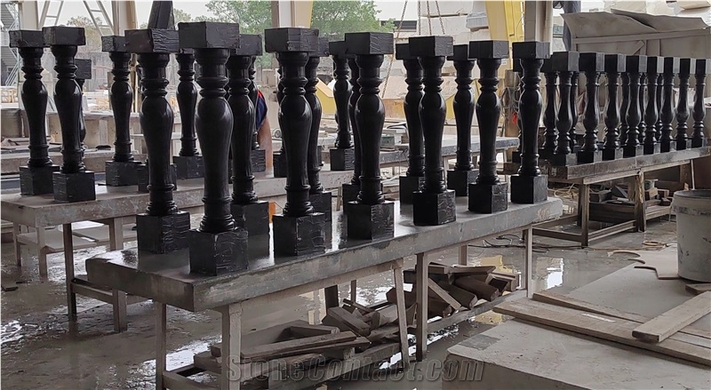 Natural Stone Marble Stair Balcony Balustrades Balusters