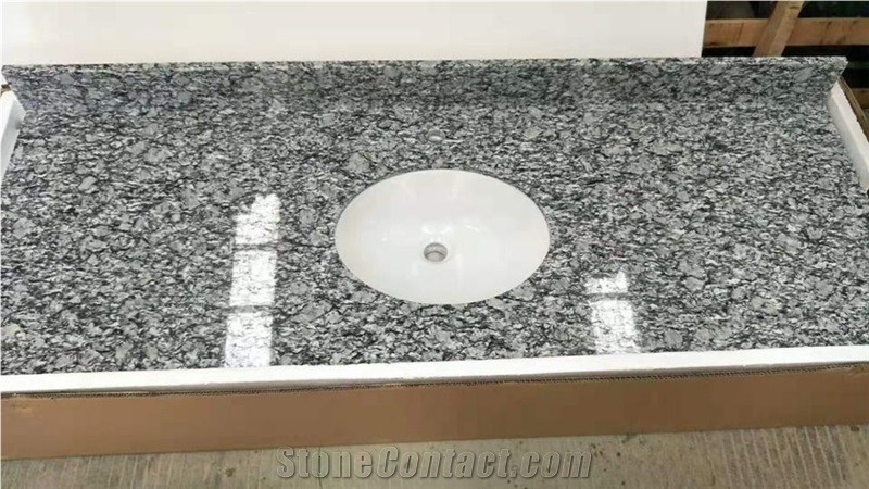 Spray White Stone Countertop Seawave White Granite Top