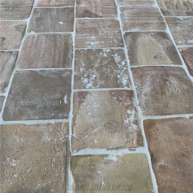 Reclaimed Antique Terracotta Squares Floor Tiles