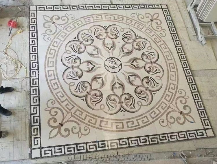 Customizable Polished Tile Round Medallion Patterns