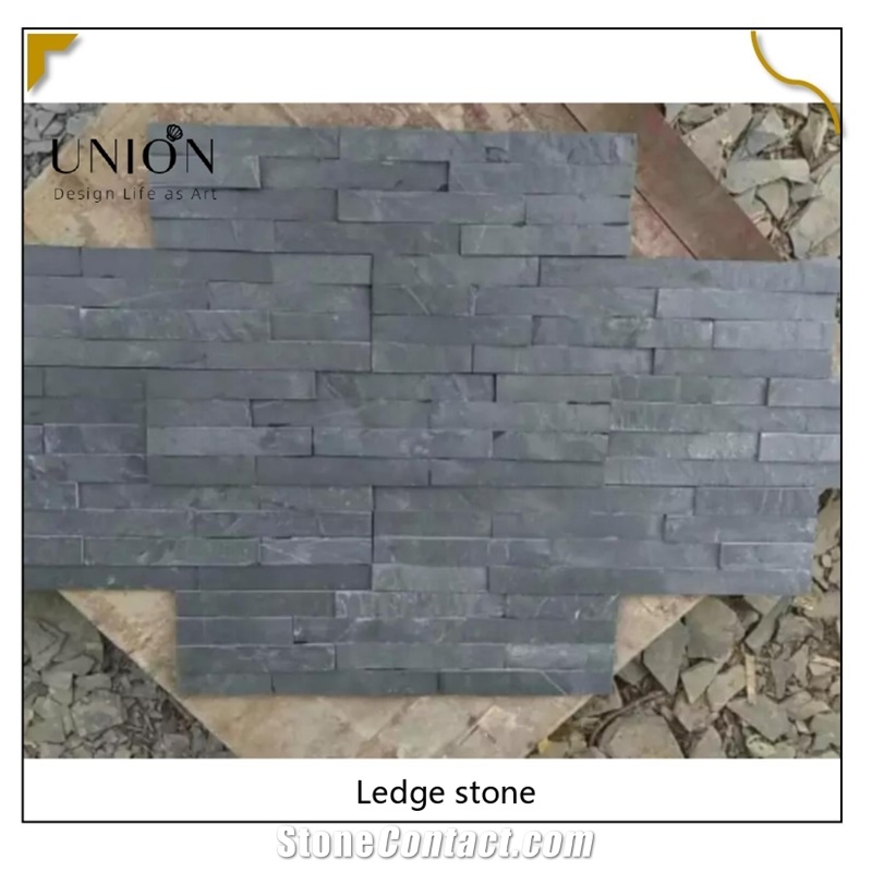 UNION DECO Black Slate Stone Panel Wholesale Wall Decoration