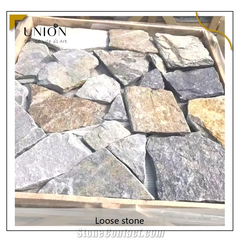 UNION DECO Blue Quartzite Stone Random Stone Cladding Tiles