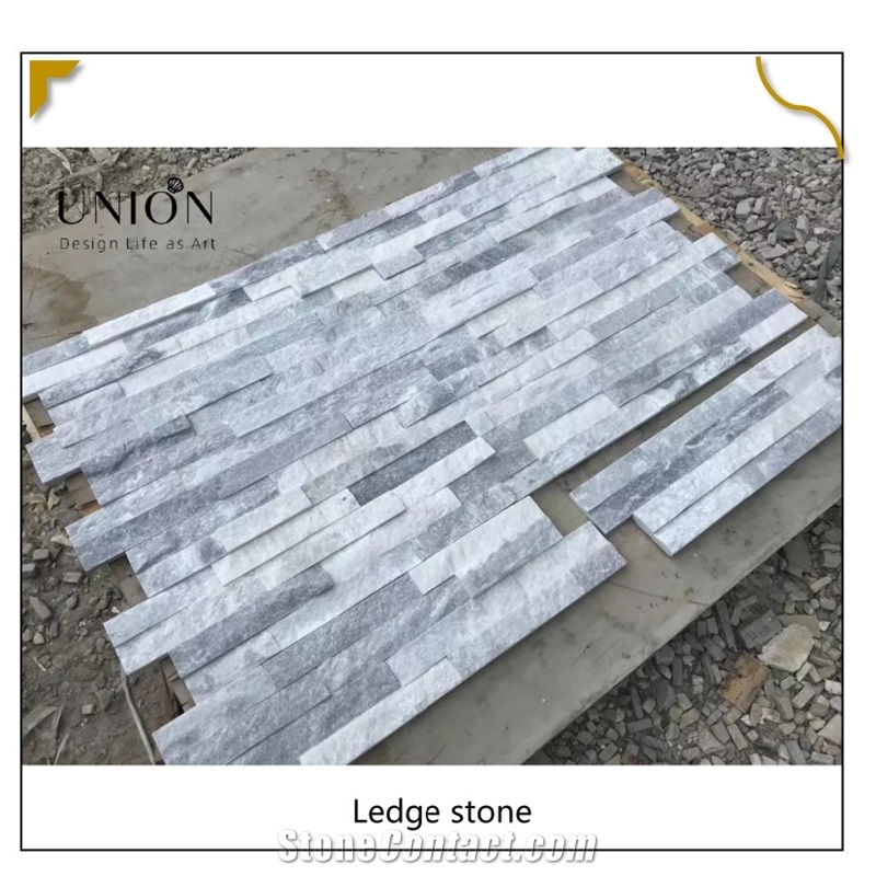 UNION DECO Cloudy Grey Ledge Stone Stacked Stone For Wall