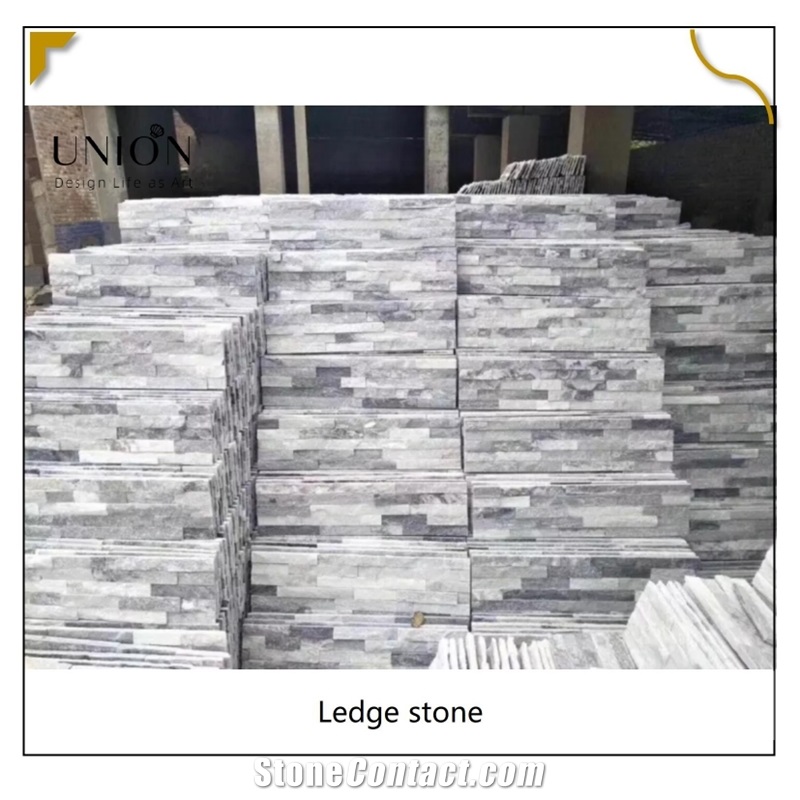 UNION DECO Cloudy Grey Ledge Stone Stacked Stone For Wall