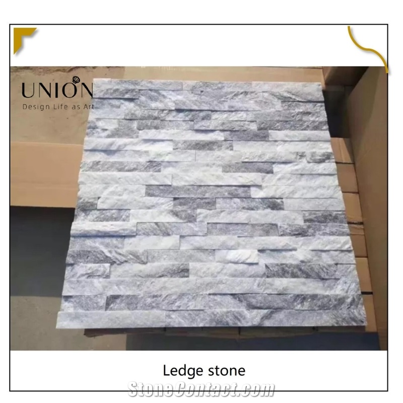 UNION DECO Cloudy Grey Quartzite Culture Stone Stacked Stone
