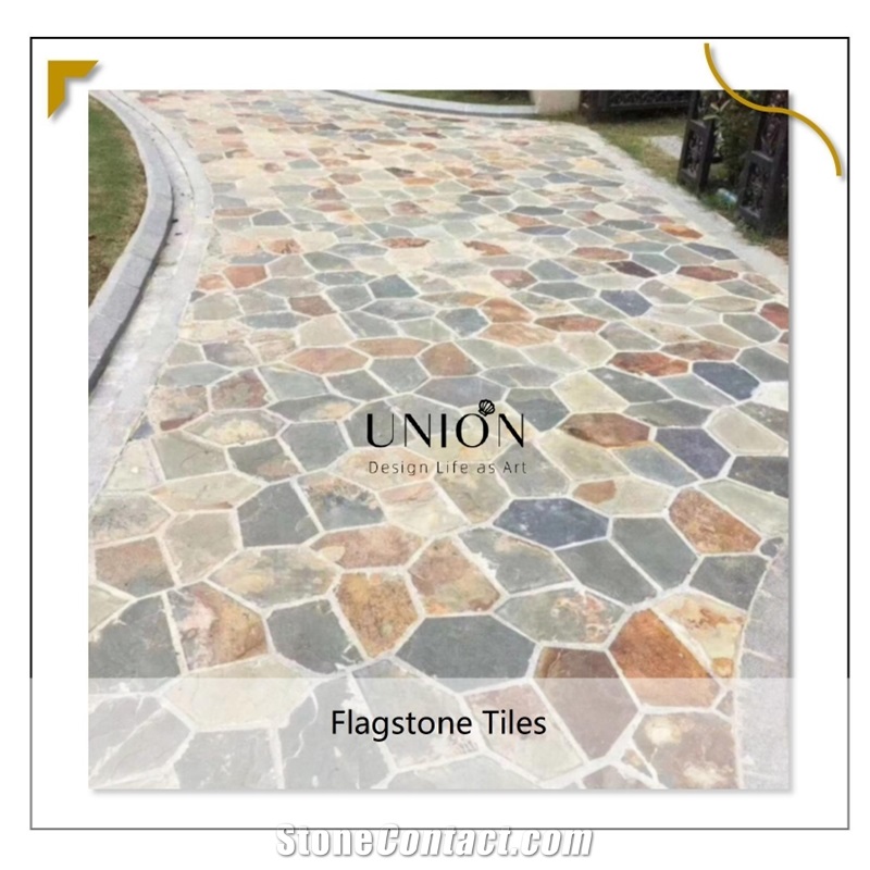 UNION DECO Natural Multicolor Slate Crazy Tile Paving Tiles