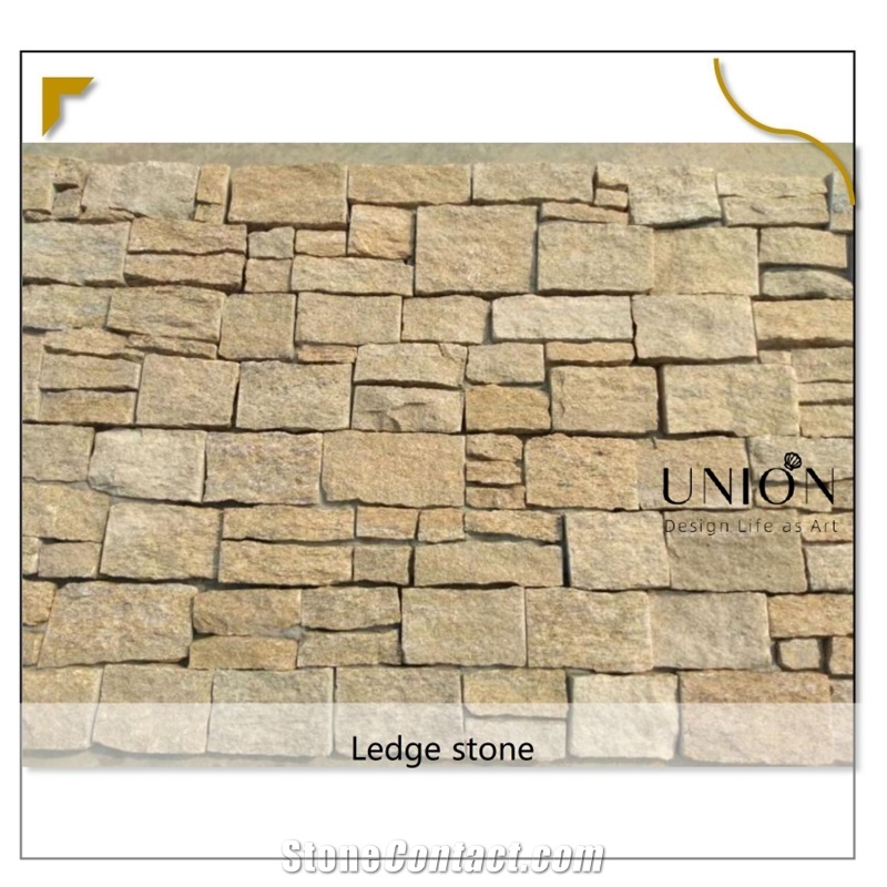 UNION DECO Natural Split Tiger Skin Yellow Granite Stone