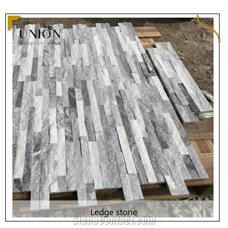 UNION DECO Natural Stone Quartzite Alaska Grey Stacked Stone