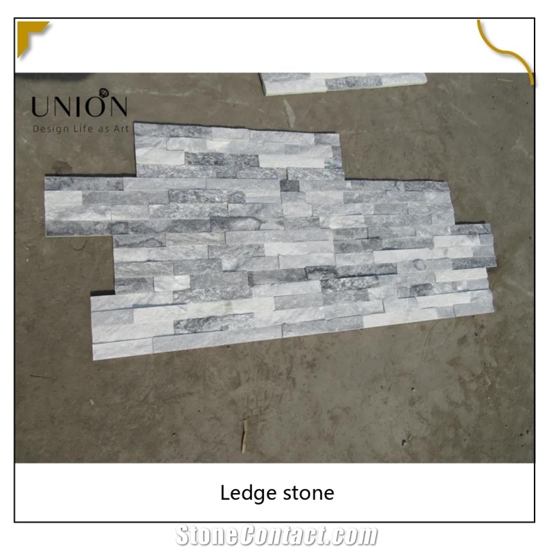UNION DECO Thin Stacked Stone Cloudy Grey Quartzite Veneer